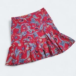 American Living Paisley Print Cotton Skirt Size 12 Cottagecore Prairie